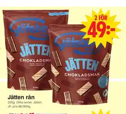 Matöppet Jätten rån erbjuda
