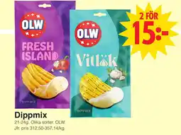Matöppet Dippmix erbjuda
