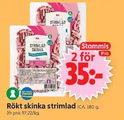 ICA Supermarket Rökt skinka strimlad erbjuda