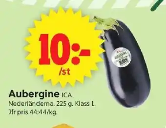 ICA Supermarket Aubergine erbjuda