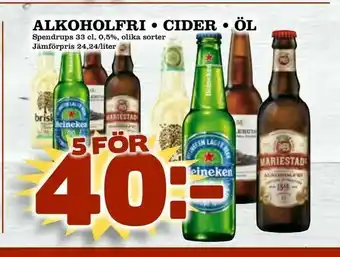 Nelins Alkoholfri • cider • öl erbjuda