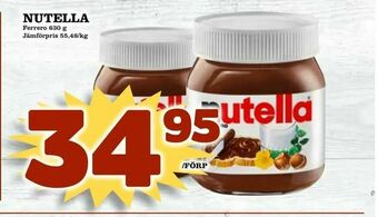 Prisma Mat Nutella erbjuda