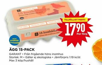 Willys Ägg 15-pack erbjuda