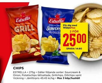 Willys Chips erbjuda