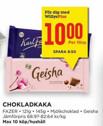 Willys Hemma Chokladkaka erbjuda