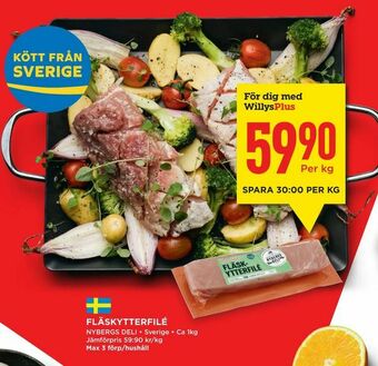 Willys Hemma Fläskytterfilé erbjuda
