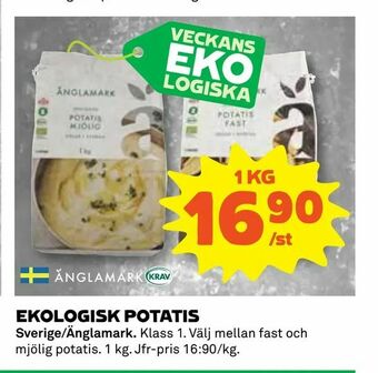 Coop Ekologisk potatis erbjuda