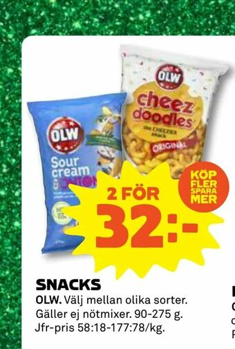 Coop Konsum Snacks erbjuda