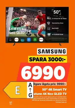 Power Samsung 50" 4K Smart TV Ultratunn 4K Neo QLED TV erbjuda