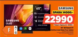 Power Samsung 65" 4K Smart-TV Perfektion med Glare Free-skärm erbjuda