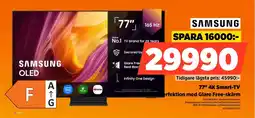 Power Samsung 77" 4K Smart-TV Perfektion med Glare Free-skärm erbjuda