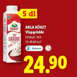 Lidl ARLA KÖKET Vispgrädde erbjuda