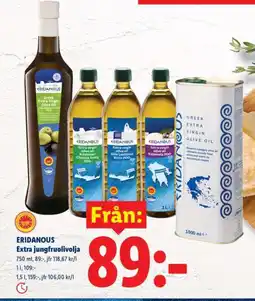 Lidl ERIDANOUS Extra jungfruolivolja erbjuda