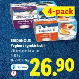 Lidl ERIDANOUS Yoghurt i grekisk stil erbjuda