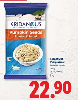 Lidl ERIDANOUS Pumpakärnor erbjuda