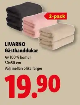 Lidl LIVARNO Gästhanddukar erbjuda