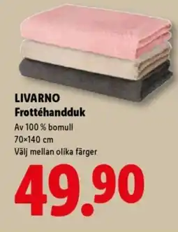 Lidl LIVARNO Frottéhandduk erbjuda