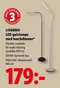 Lidl LIVARNO LED-golvlampa med touchdimmer erbjuda