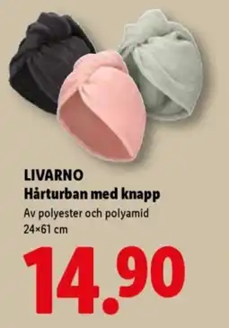 Lidl LIVARNO Hårturban med knapp erbjuda