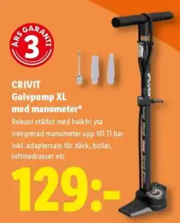 Lidl CRIVIT Golvpump XL med manometer erbjuda