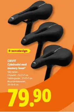 Lidl CRIVIT Cykelsadel med memory foam erbjuda
