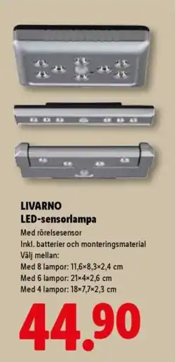 Lidl LIVARNO LED-sensorlampa erbjuda