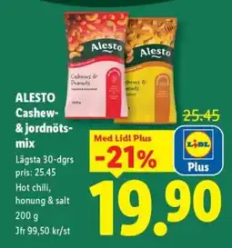 Lidl ALESTO Cashew- & jordnöts-mix erbjuda