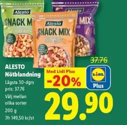 Lidl ALESTO Nötblandning erbjuda