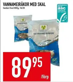 Matdax Vannameiräkor med skal erbjuda