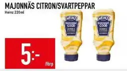 Matdax Heinz Majonnäs citron/svartpeppar erbjuda