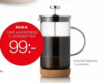 City Gross Café kaffepress 1l korkbotten erbjuda