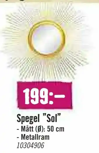 Hornbach Spegel "Sol" erbjuda