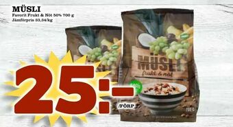 Matdax Müsli erbjuda