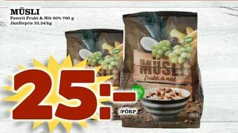 Nya Pulsen Müsli erbjuda