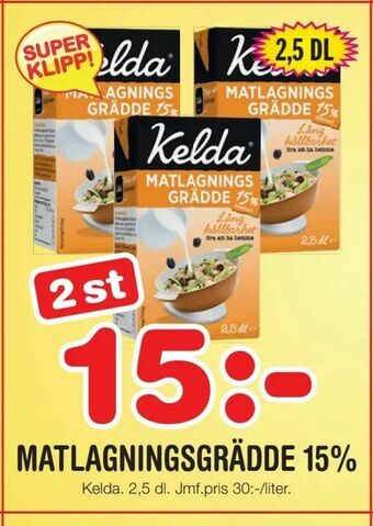 Nya Pulsen Matlagningsgrädde 15% erbjuda