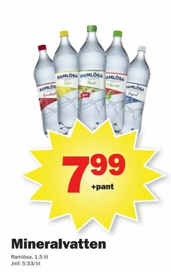 Pekås Mineralvatten erbjuda