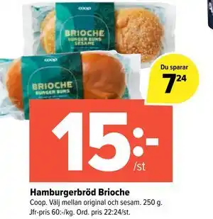 Hamburgerbröd Brioche