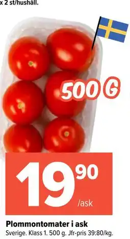 Coop Extra Plommontomater i ask erbjuda