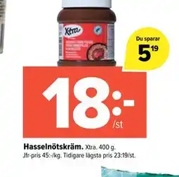 Coop Extra Hasselnötskräm erbjuda