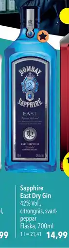 Citti Sapphire East Dry Gin, EUR 14.99 erbjuda