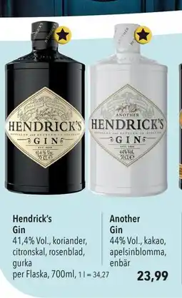 Citti Hendrick's Gin, EUR 23.99 erbjuda