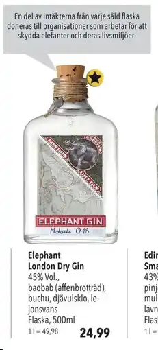 Citti Elephant London Dry Gin, EUR 24.99 erbjuda