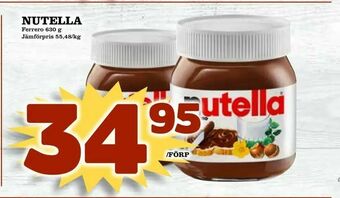 Supergrossen Nutella erbjuda