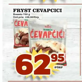 Supergrossen Fryst cevapcici erbjuda