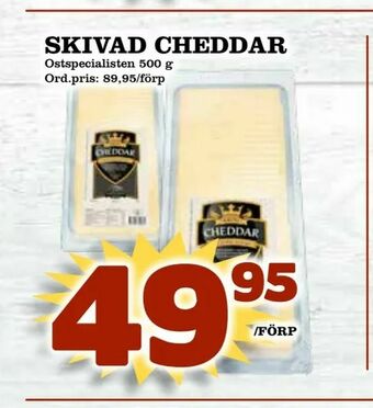 Supergrossen Skivad cheddar erbjuda