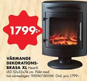 ÖoB Värmande dekorationsbrasa xl erbjuda