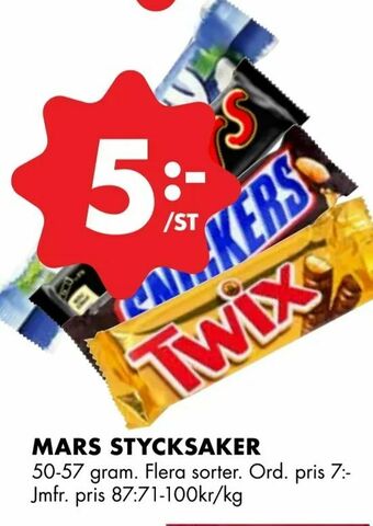 ÖoB Mars stycksaker erbjuda