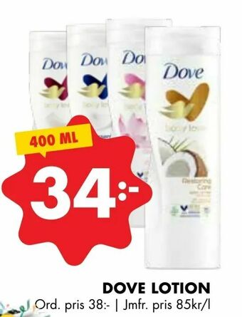 ÖoB Dove lotion erbjuda