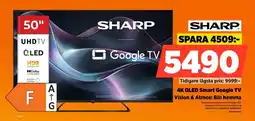 Power Sharp 4K QLED Smart Google TV Dolby Vision & Atmos: Bio hemma erbjuda