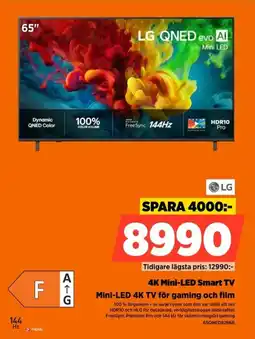 Power Lg 4K Mini-LED Smart TV Mini-LED 4K TV för gaming och film erbjuda